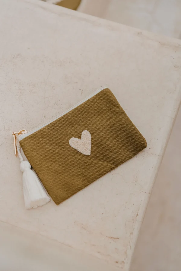 Mini pochette Love - Olive - Image 3