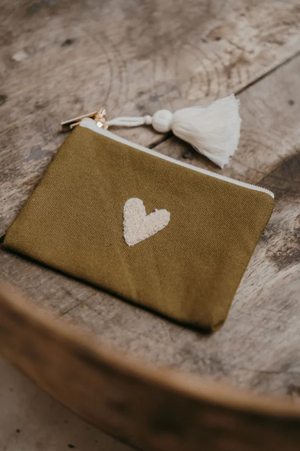 Mini pochette Love - Olive - Image 2
