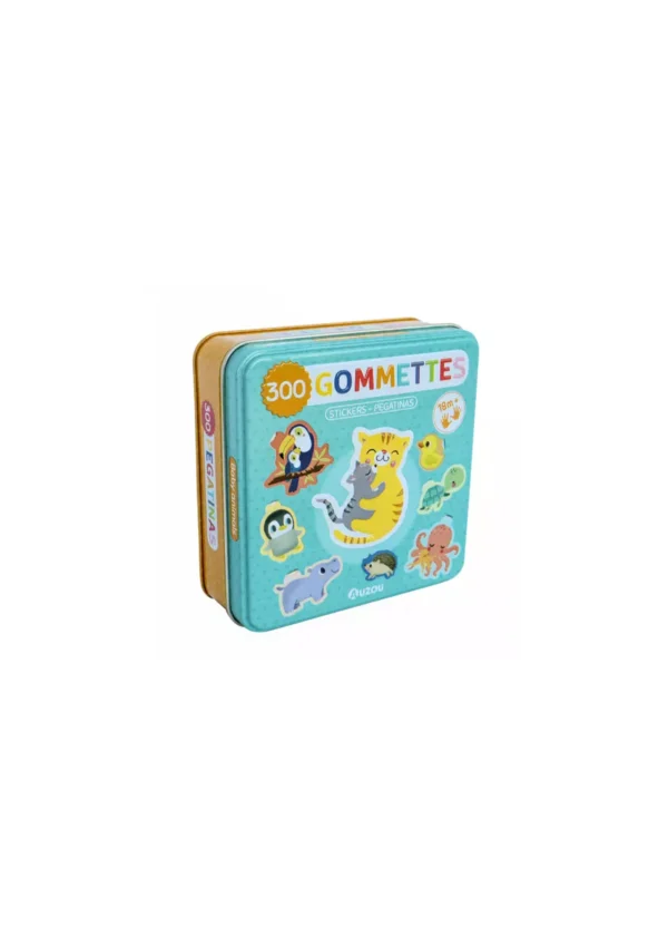 Boite de gommettes métal - Les bébés animaux