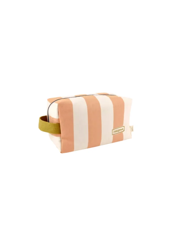 Trousse de toilette Paulette Rayures Sorbet "Happy"