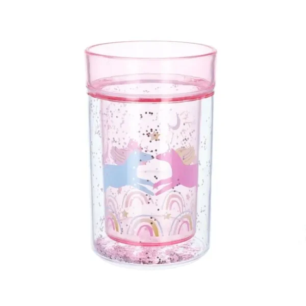 Verre à paillettes - Licornes
