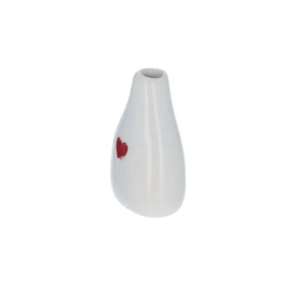 Soliflore coeur rouge en céramique - Moyen - Image 2