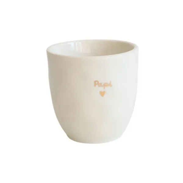 Tasse à café "Papi" coeur doré en céramique