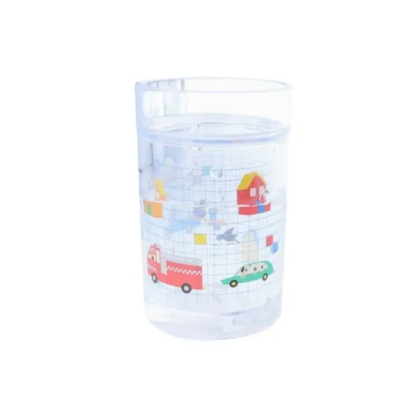 Verre à paillettes - Chiens et Véhicules