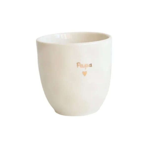 Tasse à café "Papa" coeur doré en céramique