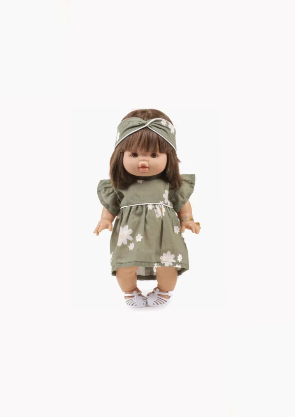 Robe Daisy et son headband en coton Marguerites 34/37 cm